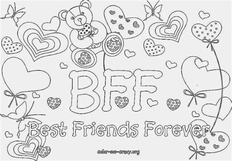 Friendship Bff Coloring Book Cute Coloring Pages For Girls