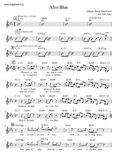 Robert Glasper Erykah Badu Afro Blue Sheet Music Pdf Free Score Download ★