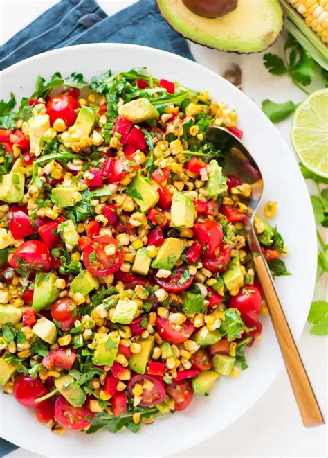 Grilled Corn Salad With Avocado And Tomato