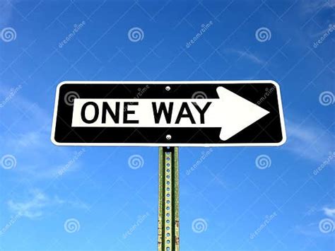 One Way Stock Image Image Of Arrow Street Sign Clouds 1200499