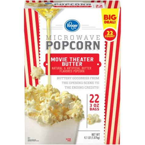 Kroger® Movie Theater Butter Microwave Popcorn 22 Ct 3 Oz Kroger