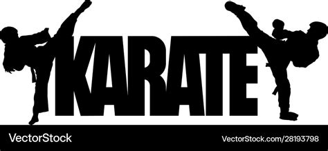 Karate Text Symbol Royalty Free Vector Image Vectorstock