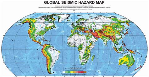 Earthquake Zones World Map Image To U