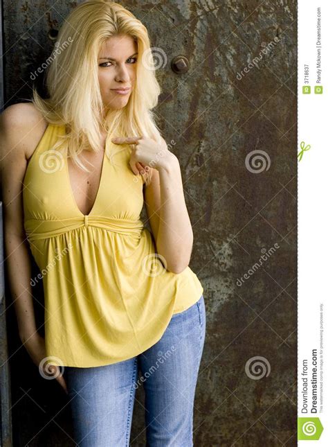 Blonde Model Stock Image Image Of Fashion Casual Attractive 3718637