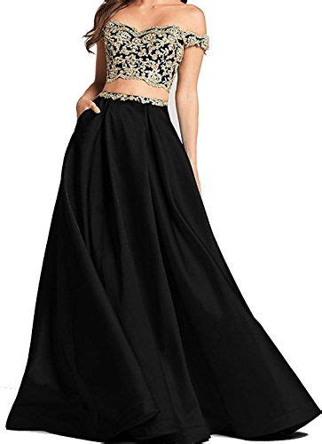 Black And Gold Two Piece Prom Dress 2020 Shop Now Turquoise Prom