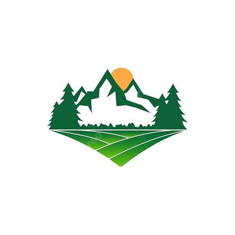 Mountain Clipart Vector Mountain Logo Design Template Vector Green