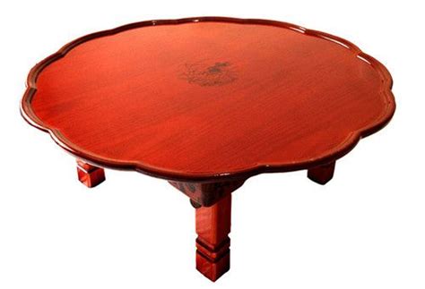 Round Korean Table Legs Folding 90cm Asian Antique Furniture For