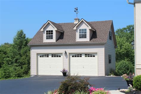 24x24 Vinyl Two Story Two Car Garage With Dormers Visit Our Website