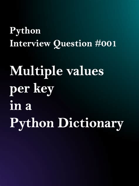 Python Dictionary With Multiple Values Per Key Thispointer