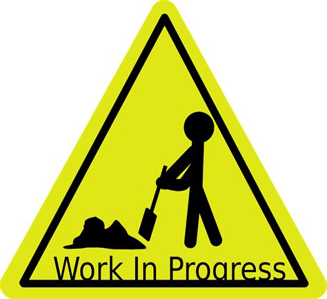 Download Work In Progress Sign Activity Royalty Free Vector Graphic