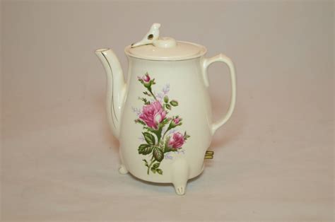 Vintage Small Ceramic Electric Tea Pot From Japan With Cord Etsy