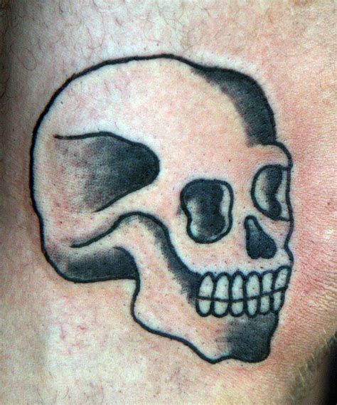 Colored american traditional tattoo on body. Traditional Skull Tattoo | Tattoo was done by Chris(Crutch ...
