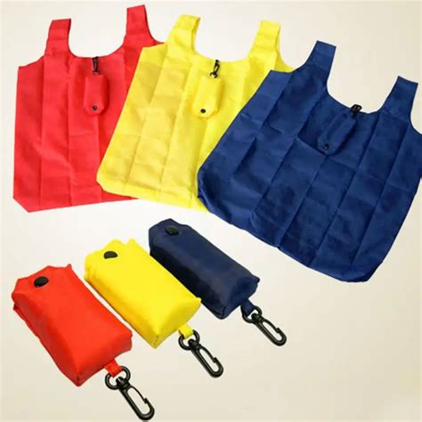 1 pc eco friendly reusable foldable shopping bag portable handbag shopping bag travel bag with
