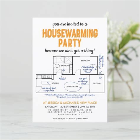 Aint Got A Thing Funny Housewarming Party Invitation Zazzle