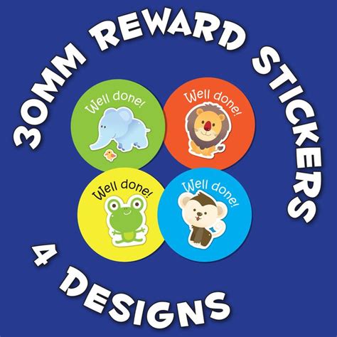 144 X Well Done 30mm Children Reward Stickers For School Teachers