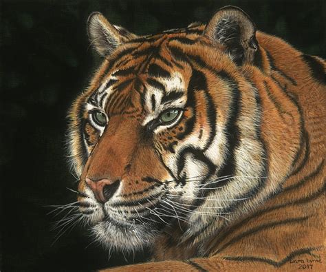 Tiger Realistic Original Tiger Painting Acrylic On Canvas Etsy