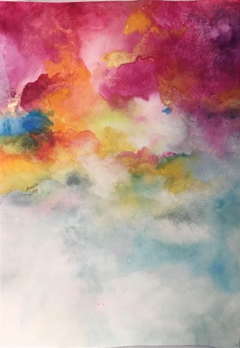Beauty Original Affordable Watercolor Abstract Painting 11x15