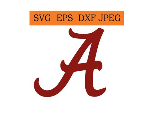 University of Alabama Logo in SVG / Eps / Dxf / Jpg files INSTANT