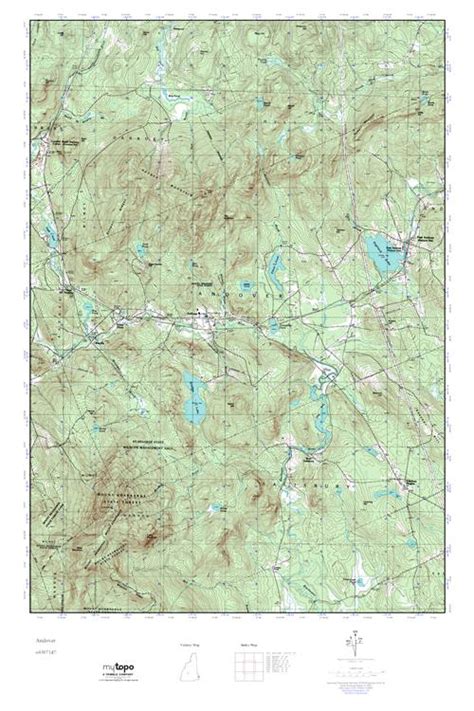 Mytopo Andover New Hampshire Usgs Quad Topo Map