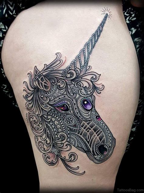 50 Great Unicorn Tattoos On Thigh