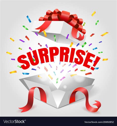 Surprise T Box Present Ribbon Birthday Vector Image My Xxx Hot Girl