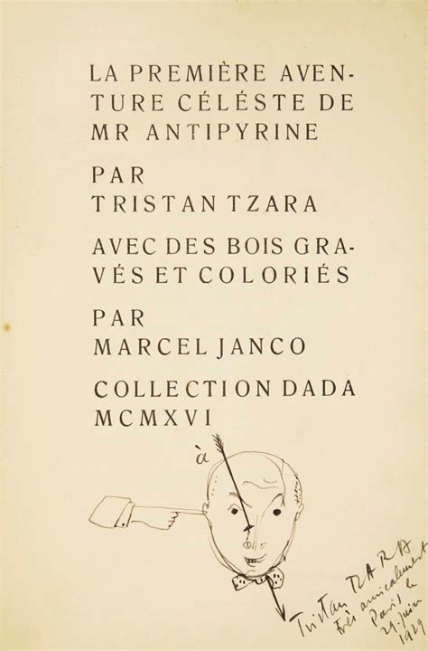 Janco Tzara Tristan 1896 1963 La Première Aventure Céleste De