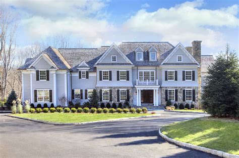4 Million Newly Built Stone And Shingle Colonial Mansion In New Canaan