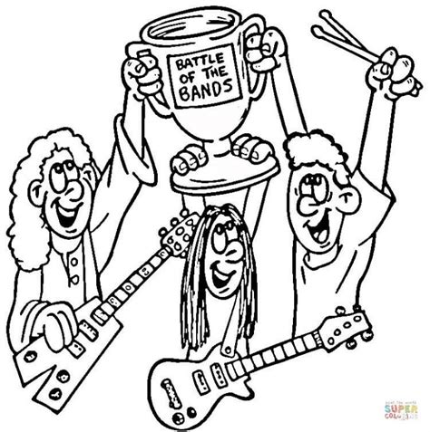 Rock Band Coloring Pages At Getdrawings Free Download