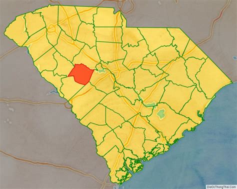 Map Of Saluda County South Carolina Địa Ốc Thông Thái