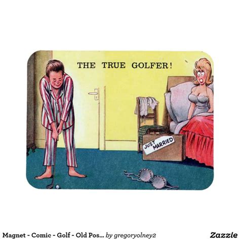 magnet comic golf old postcard zazzle funny postcards funny cartoon pictures old