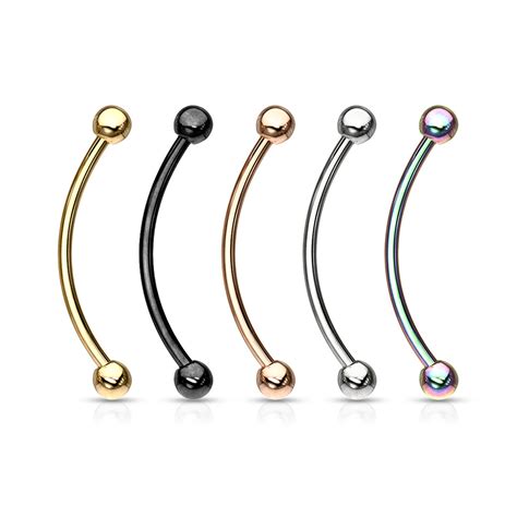 Curved Surgical Steel Barbell The Body Jewellery Store