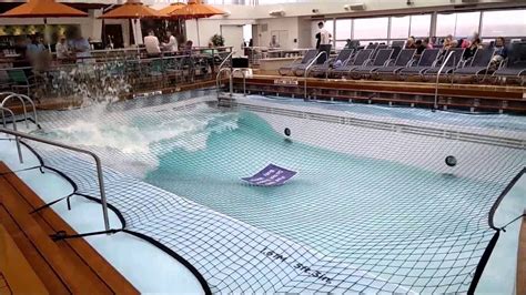 Anthem Of The Seas Cruise Ship Indoor Pool Wave Pool Youtube