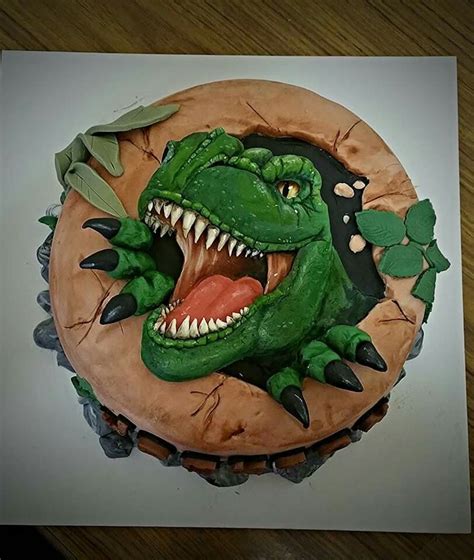 T Rex Dinosaur Cake Fondant Dinosaur Birthday Cakes T Rex Cake