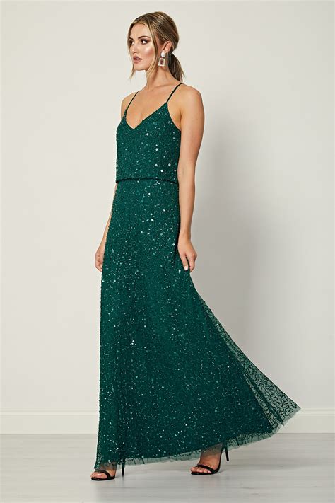 Emerald Green Sequin Gown Dresses Images 2022