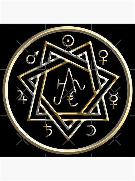Attract Money Amulet Sigil Design Poster By Pikmi Redbubble