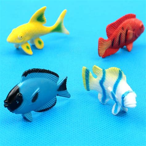 12pc Plastic Marine Animal Model Toy Colorful Fish Ocean Creatures