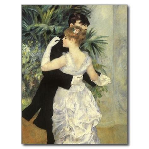 City Dance By Renoir Vintage Impressionism Art Postcards Pierre