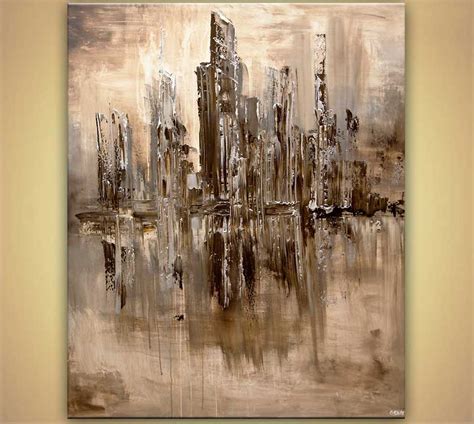 Painting For Sale Cream Brown Abstract Art Home Decor 7865
