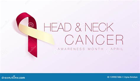 Head And Neck Cancer Awareness Calligraphy Poster Design Realistic