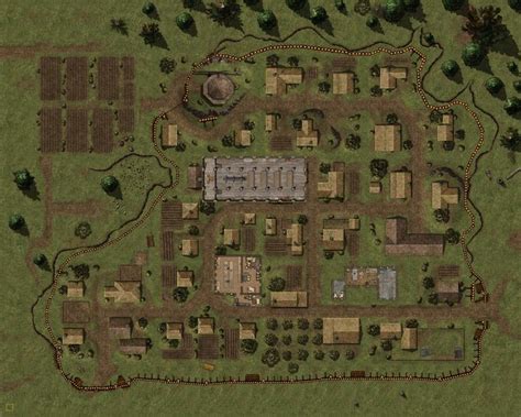Walled Town Battlemaps Fantasy Map Fantasy Town Dungeon Maps