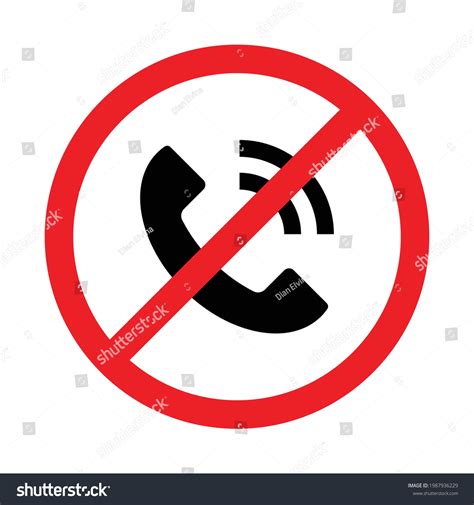 No Phone Call Sign Vector: เวกเตอร์สต็อก (ปลอดค่าลิขสิทธิ์) 1987936229