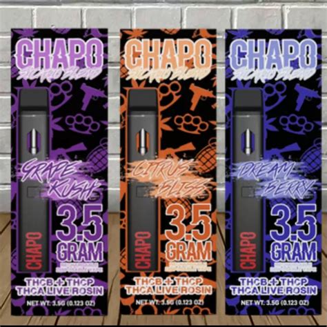 Chapo Extrax Live Rosin Sicario Blend Disposable Vape 35g Great Cbd Shop