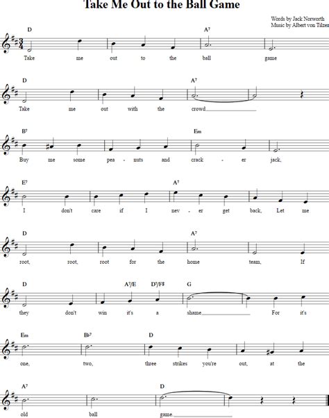 Includes transpose, capo hints, changing speed and much more. Take Me Out to the Ball Game | Recorder Sheet Music