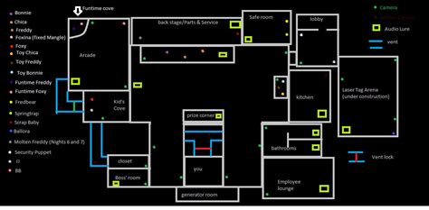 Fnaf Security Breach Map Layout World Map