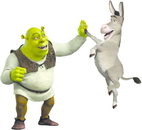 Shrek And Donkey High Five By Darkmoonanimation On Deviantart