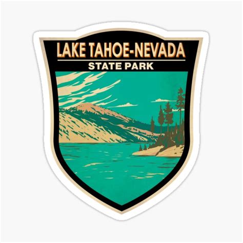 Lake Tahoe Nevada State Park Nevada Badge Sticker For Sale By