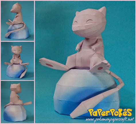 Paperpokés Pokémon Papercrafts Mew V2 Pokemon Mew Pokemon Craft
