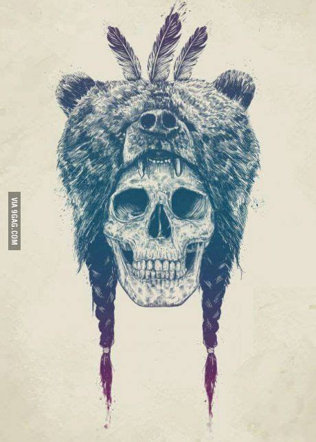 Just A Skull Wearing A Bear Things To Ink Bear Tattoos Tattoos