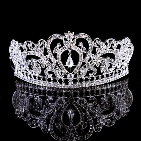 Vintage Baroque Big King Queen Pageant Prom Princess Crown Crystal