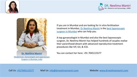 ppt in vitro fertilization ivf treatment in mumbai dr neelima mantri powerpoint